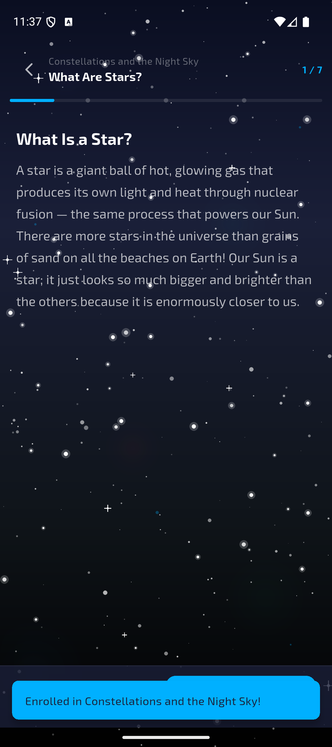 Lesson content - What Are Stars?